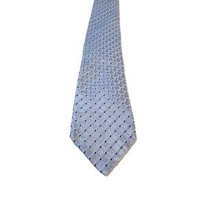 Jones New York‎ 100% Silk Tie Blue Geometric Men Necktie USA Church Wedding Work